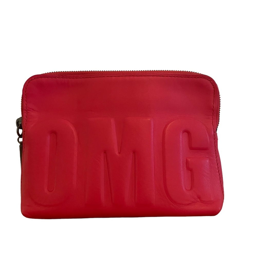3.1 Phillip Lim red leather OMG cosmetic bag
